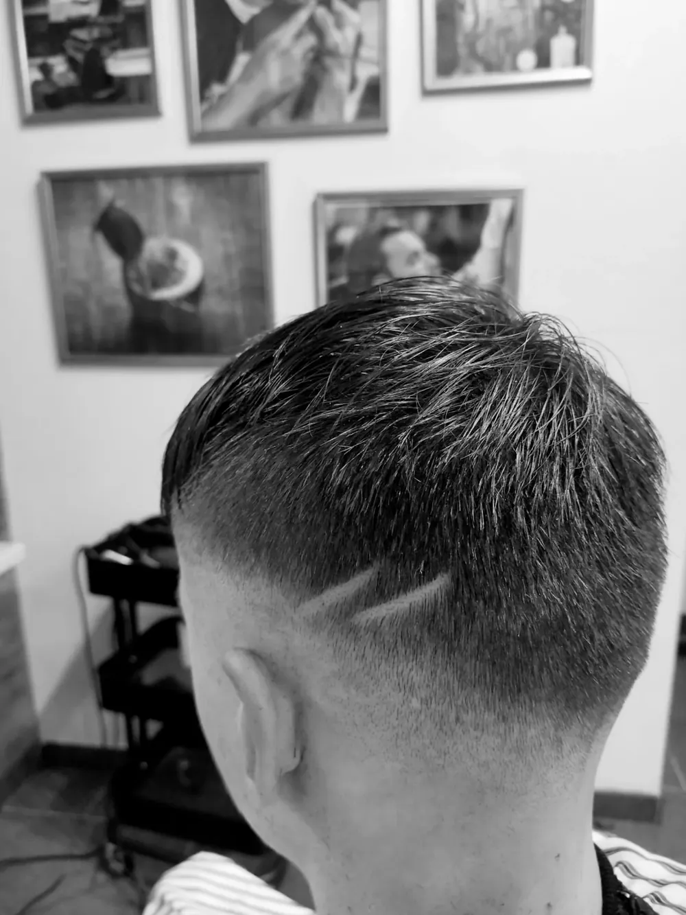 Coupe barbier réalisée chez Anis'N Coiffure, salon de coiffure et barbier à Coudekerque-Branche